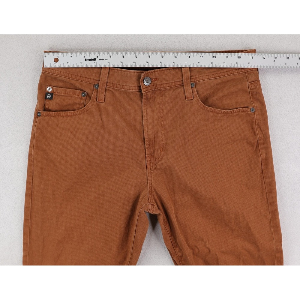 AG Everett Jeans Mens 32x28 Brown Slim Straight Stretch Pants Casual Italy - Picture 9 of 13